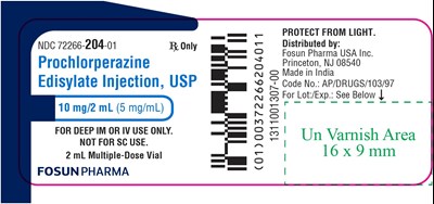 Prochlorperazing Edisylate Injection Vial Label (Prochlorperazine Label)